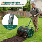 27"×16" Lawn Fertilizer Spreader with Diamond Mesh Clump-Free Garden Compost Spreader - Image 9
