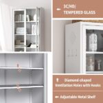 Metal Kitchen Pantry Cabinet - 72" Tall Storage with 5 Adjustable Shelves, White Freestanding Cabinet for Kitchen/Pantry/Bathroom-Does not support self pick up - Image 9