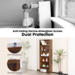 6-Shelf Bookcase, Floor Standing Storage Shelves, Rustic Brown(Shipment from Walmart) - Image 3