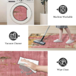 Three-piece kitchen rug set, non-slip and washable, abstract pattern kitchen hallway rug, soft and comfortable, suitable for sinks, floors, entrances, hallways and bathrooms. - Image 4