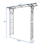 Flat Roof Wrought Iron Arches Plant Climbing Frame - Image 25