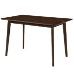 47" Walnut Dining Table for 4-6 People, Rubber Wood Legs Kitchen Table with Smooth Veneered Top - Image 4