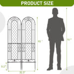2 Pack 16" x 61" Rustproof Iron Garden Trellis - Image 9
