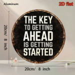 CIFbuy 1pc Secrets To Success Vintage Round Plaque, "" Vintage Round Plaque, Plaque, 8x8in Motivational Wall Sign With English Text TikTok, Temu Self-pickup LogiTeics - Image 4