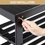 3-Tier Seamless Top Bamboo Shoe Rack - Image 9