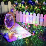 4-piece set of multi-color solar fairy light string, 330 LED outdoor solar Christmas lights, 8 modes of wired solar flashing light string, suitable for Christmas trees, wedding parties, gardens and courtyards - Image 3