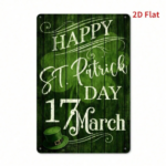 CIFbuy St. Patrick's Joy Vintage Metal Plaque Sign, 2D Flat Print Waterproof Rust Resistant Wall Art, Decorative Hanging Sign For Home TikTok, TikTok, st Resistant Wall Art Self-pickup Logiopics - Image 7