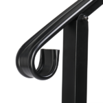 [Same Code 21862947 70638141]Artisasset Matte Black Outdoor 1st Tier Iron Handrail - Image 5