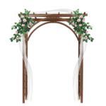 [Same Code 43529880]Beautiful And Practical Garden Arch Dark Brown - Image 9