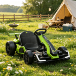 Green 24V Kids Go Kart – 7.5 MPH with Slow Start, Adjustable Seat for Lawn Play - Image 5
