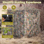Stealth Hunting Tent with Pop-up Design, 150D Flame-Retardant Blackout Cloth (UV50+ & Waterproof), Fiber Glass Frame - Image 11