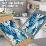 Three-piece kitchen rug set, non-slip and washable, abstract pattern kitchen hallway rug, soft and comfortable, suitable for sinks, floors, entrances, hallways and bathrooms. - Image 6