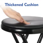 Vinyl Padded Folding Counter Stool, Black (Set of 2) - Image 6