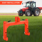 3 Pt Quick Hitch Adapter For Category 1 & 2 W/ Adjustable Bolt Tractor 3000lb,Orange - Image 9