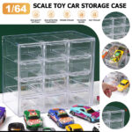 Clear Acrylic Display Case Storage Box Hold 12 Toy Cars For 1/64 Scale Model Car(tk/temu self-pickup orders) - Image 2