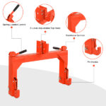 3 Pt Quick Hitch Adapter For Category 1 & 2 W/ Adjustable Bolt Tractor 3000lb,Orange - Image 13