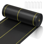 XISHAN 3'X300' Black HDPE 70 Gram Weed Barrier Fabric - Image 3