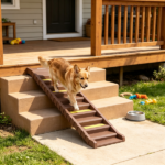 Brown Portable Dog Ramp – Foldable Stairs for Medium Small Dogs to Get on Car Truck SUV - Image 6