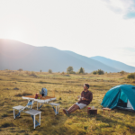 Same Code 44641025 136*85.5*67cm 50kg Aluminum Alloy Table And Chair One Piece Camping One Piece Table And Chair Wood Grain Color - Image 23