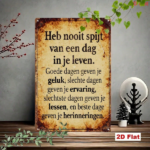 CIFbuy Vintage Dutch Inspirational Quote Metal Sign 7.87x11.81in" Nostalgic Philosophical Text, Art 2D Flat Iron Home Office D ikTok, ikTok, t Self-pickup Logiopics - Image 3