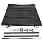 6ft Soft Tonneau Cover fit for Toyota Tacoma 2016-2023 Roll-Up Black W/LED Lamp - Image 6