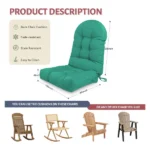 Adirondack Chair Cushion, Rocking Chair Cushion 44x19.4x4 inch, High Weather Resistant Tufted Waterproof Lounge Cushion, Sunscreen and Fade-Resistant