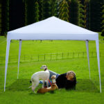 3 x 3m Two Doors & Two Windows Practical Waterproof Right-Angle Folding Tent White - Image 49
