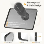 Anti-Fog Bathroom Wall Mirror – 20" x 28" Shatterproof Mirror with Rectangular Metal Frame, Black (Shipment from Walmart) - Image 2