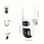 Dual eye gun ball linkage monitoring camera, panoramic+detail dual camera, high-definition security more comprehensive - Image 2