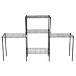 Changeable Assembly Floor Standing Carbon Steel Storage Rack Black - Image 2