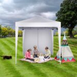 6.5x6.5ft Pop Up Canopy Tent, Outdoor Tent Canopy Foldable Portable Canopies for Camping, Patio, Easy Up Gazebo Canopy with Carry Bag, White - Image 11