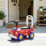 Red Toddler Fire Truck Ride-On Toy: Music, Horn & Under-Seat Storage | For Kids 18-36 Months - Image 4