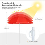 Outdoor camping chair with umbrella - Image 4