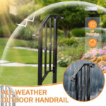 Replace 74115089 Matte Black Outdoor 1st Tier Iron Handrail - Image 10