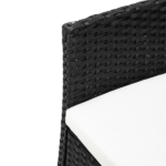 2pcs Arm Chairs 1pc Love Seat & Tempered Glass Coffee Table Rattan Sofa Set Black - Image 19