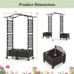 5 FT Self-Watering Vertical Raised Garden Bed with Trellis & Lockable Wheels, 2 Configurations Elevated Planter for Patio Balcony - Image 6