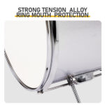 14"x10" 5-Pieces Junior Kids Drum Set Kit Pedal Drum Stick Wrench Drum Stool Silver - Image 4