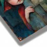 CIFbuy 1pc Vintage Fairy-Tale Elf Metal Wall Art, Blue Pink Hair Green Hat Iron Sign, 8x12 Inch Mica-Like Texture 2D Flat Decor For Roo TikTok, TikTok, Sign Self-pickup Logiopics - Image 5