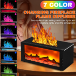 Upgraded 300ml Fireplace Diffuser Essential Oil 7 Colorful Large Flame Fire Humidifier Changing Aroma Diffuser for Aromatherapy Yoga Room Bedroom, Room, Office, Home with Remote Timer and Auto Off - Image 8