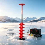 Nylon Ice Auger Drill Bit with Extension Rod & Drill Adapter for Ice Fishing