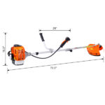 52cc Weed Eater/Wacker Gas Powered, 2 in 1 String Trimme,with 10'' Brush Cutter,Rubber Handle & Shoulder Strap Included - Image 4