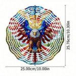 CIFbuy 3D American Flag Wind Spinner Patriotic Eagle Outdoor Metal Wind Chime for Garden Yard Patio TikTok, temu pick-up service - Image 8