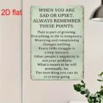 CIFbuy Vintage Metal Inspirational Sign When You Are Sad Or Upset Rustic Wall Decor (TikTok temu pick-up service) - Image 6