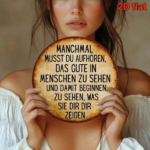 CIFbuy 1pc 8x8 Inch Round French Aluminum Sign, Vintage Philosophy Of Life Think Positive Plaque, German Quote Wall Decor For Living Ro TikTok, TikTok, Self-pickup Logiopics - Image 8