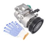 A/C Compressor with Clutch Fits for Hyundai Genesis 3.8 Sedan 4-Door 2009-2014 V6 3.8L 6-Groove Pulley 977013M001 977013M000 - Image 7