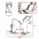 Toddler Unicorn Rocking Horse – with Realistic Sound, Safety Belt & Wooden Base, for 18-36M Parent-Child Interactive Playtime - Image 3