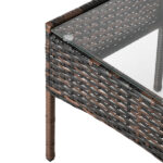 2pcs Arm Chairs 1pc Love Seat & Tempered Glass Coffee Table Rattan Sofa Set Brown Gradient SAME AS 45313116 - Image 11