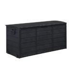 75gal 280L Outdoor Garden Plastic Storage Deck Box Chest Tools Cushions Toys Lockable Seat BLACK - Image 9