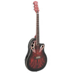 Don’t sell on Amazon 41 inch Full-Size Cutaway Acoustic-Electric Guitar Grape Voice Hole Spruce Top Round Back Sunset Red - Image 6
