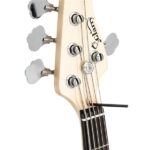 [Do Not Sell on Amazon] Gjazz Electric 5 String Bass Guitar Full Size Bag Strap Pick Connector Wrench Tool Transparent Yellow - Image 7